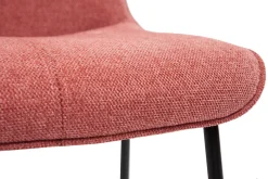 Miliboo Tabouret De Bar-Tabourets de bar en tissu effet velours texturé terracotta et métal H65 cm (lot de 2) BOOST