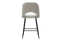 Miliboo Tabouret De Bar-Tabourets de bar en tissu effet velours texturé gris H65 cm (lot de 2) COSETTE