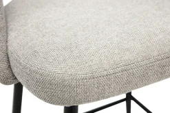 Miliboo Tabouret De Bar-Tabourets de bar en tissu effet velours texturé gris H65 cm (lot de 2) COSETTE