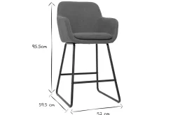 Miliboo Tabouret De Bar-Tabourets de bar en tissu effet velours terre brûlée H65 cm (lot de 2) AMIKA