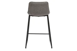 Miliboo Tabouret De Bar-Tabourets de bar en tissu effet velours texturé gris et métal H65 (lot de 2) BOOST