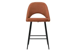 Miliboo Tabouret De Bar-Tabourets de bar en tissu effet velours texturé terre brûlée H65 cm (lot de 2) COSETTE