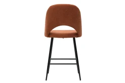 Miliboo Tabouret De Bar-Tabourets de bar en tissu effet velours texturé terre brûlée H65 cm (lot de 2) COSETTE