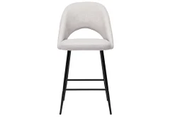 Miliboo Tabouret De Bar-Tabourets de bar en tissu effet velours texturé beige H65 cm (lot de 2) COSETTE
