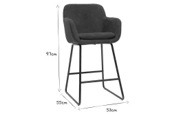 Miliboo Tabouret De Bar-Tabourets de bar en tissu effet velours beige H65 cm (lot de 2) AMIKA