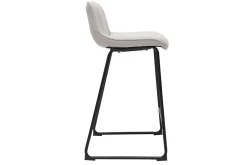 Miliboo Tabouret De Bar-Tabourets de bar en tissu effet velours texturé beige et métal H65 cm (lot de 2) BOOST