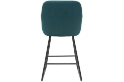 Miliboo Tabouret De Bar-Tabourets de bar en velours bleu pétrole H65 cm (lot de 2) AMIKA