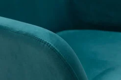 Miliboo Tabouret De Bar-Tabourets de bar en velours bleu pétrole H65 cm (lot de 2) AMIKA