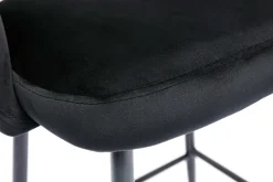 Miliboo Tabouret De Bar-Tabourets de bar en velours noir et métal H65 cm (lot de 2) COSETTE