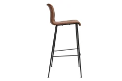 Miliboo Tabouret De Bar-Tabourets de bar fixes marron aspect vieilli et métal noir H75 (lot de 2) HAROLD