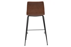 Miliboo Tabouret De Bar-Tabourets de bar fixes marron aspect vieilli et métal noir H65 cm (lot de 2) HAROLD