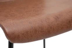 Miliboo Tabouret De Bar-Tabourets de bar fixes marron aspect vieilli et métal noir H65 cm (lot de 2) HAROLD