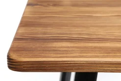 Miliboo Tabouret De Bar-Tabourets de bar industriels en métal noir et bois H75 cm (lot de 2) NICK