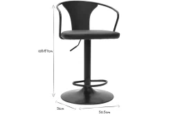Miliboo Tabouret De Bar-Tabourets de bar industriels réglables noirs (lot de 2) BECKETT