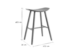 Miliboo Tabouret De Bar-Tabourets de bar noyer H65 cm (lot de 2) DEMORY
