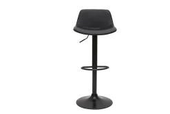 Miliboo Tabouret De Bar-Tabourets de bar relevables polyuréthane et métal noir (lot de 2) NONIE