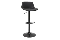 Miliboo Tabouret De Bar-Tabourets de bar relevables polyuréthane et métal noir (lot de 2) NONIE