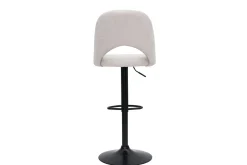 Miliboo Tabouret De Bar-Tabourets de bar relevables tissu effet velours texturé beige et métal noir (lot de 2) COSETTE