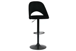 Miliboo Tabouret De Bar-Tabourets de bar relevables en velours noir et métal noir (lot de 2) COSETTE