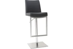 Miliboo Tabouret De Bar-Tabourets de bar relevables noir et acier chromé (lot de 2) KYLE