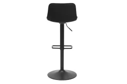 Miliboo Tabouret De Bar-Tabourets de bar réglables pivotants 360° noirs en tissu velours et métal (lot de 2) BOOST