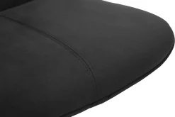 Miliboo Tabouret De Bar-Tabourets de bar réglables pivotants 360° noirs en tissu velours et métal (lot de 2) BOOST