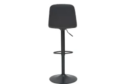 Miliboo Tabouret De Bar-Tabourets de bar réglables tissu et métal gris foncé (lot de 2) SAURY