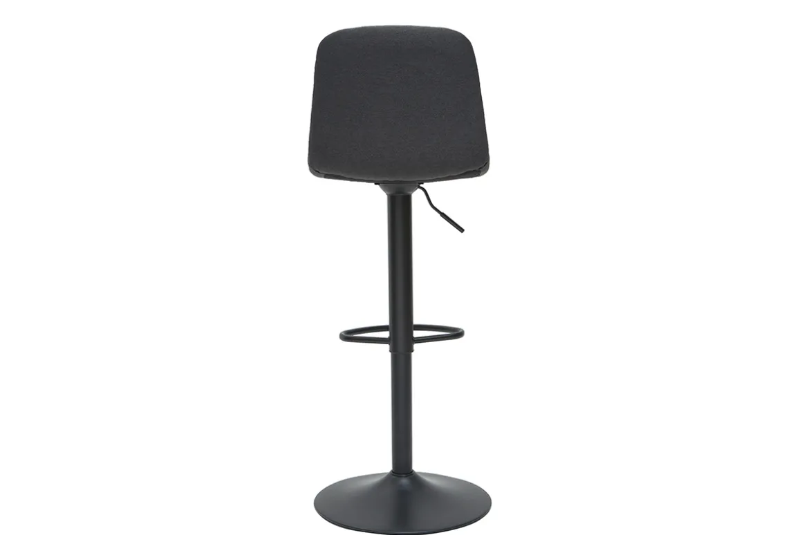 Miliboo Tabouret De Bar-Tabourets de bar réglables tissu et métal gris foncé (lot de 2) SAURY