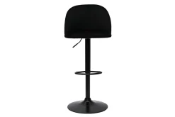 Miliboo Tabouret De Bar-Tabourets de bar réglables velours noir et métal noir (lot de 2) CELESTE
