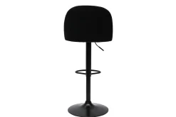 Miliboo Tabouret De Bar-Tabourets de bar réglables velours noir et métal noir (lot de 2) CELESTE