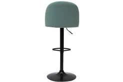 Miliboo Tabouret De Bar-Tabourets de bar réglables velours vert céladon et métal noir (lot de 2) CELESTE