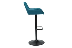 Miliboo Tabouret De Bar-Tabourets de bar réglables design en tissu bleu (lot de 2) RONNIE