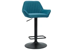 Miliboo Tabouret De Bar-Tabourets de bar réglables design en tissu bleu (lot de 2) RONNIE