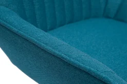 Miliboo Tabouret De Bar-Tabourets de bar réglables design en tissu bleu (lot de 2) RONNIE