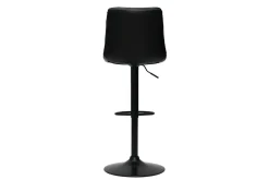 Miliboo Tabouret De Bar-Tabourets de bar réglables en polyuréthane noir et métal noir (lot de 2) ZUCK
