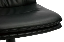 Miliboo Tabouret De Bar-Tabourets de bar réglables en polyuréthane noir et métal noir (lot de 2) ZUCK