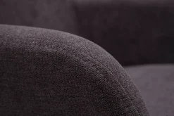 Miliboo Tabouret De Bar-Tabourets de bar réglables tissu effet velours gris foncé et métal (lot de 2) AMIKA