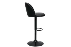 Miliboo Tabouret De Bar-Tabourets de bar réglables polyuréthane noir et métal noir (lot de 2) CELESTE