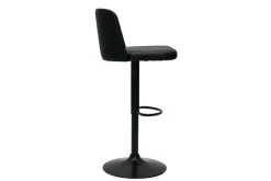 Miliboo Tabouret De Bar-Tabourets de bar réglables en polyuréthane noir et métal noir (lot de 2) MONTI