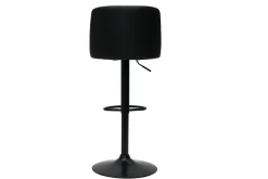 Miliboo Tabouret De Bar-Tabourets de bar réglables en polyuréthane noir et métal noir (lot de 2) MONTI