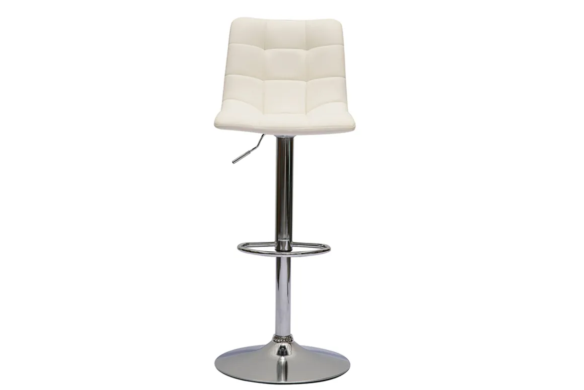 Miliboo Tabouret De Bar-Tabourets de bar réglables design blancs (lot de 2) MAXWELL
