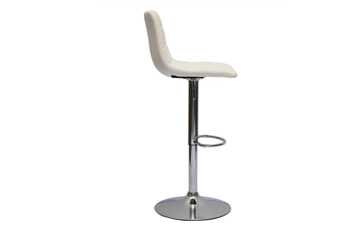 Miliboo Tabouret De Bar-Tabourets de bar réglables design blancs (lot de 2) MAXWELL