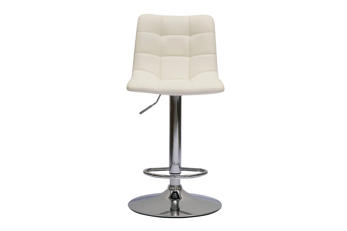 Miliboo Tabouret De Bar-Tabourets de bar réglables design blancs (lot de 2) MAXWELL