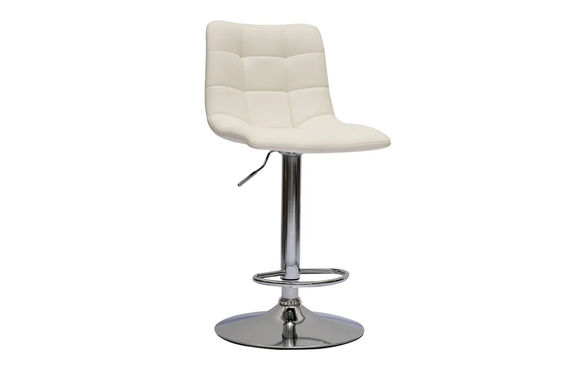 Miliboo Tabouret De Bar-Tabourets de bar réglables design blancs (lot de 2) MAXWELL