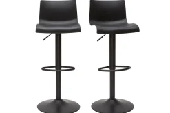Miliboo Tabouret De Bar-Tabourets de bar réglables design en métal noir (lot de 2) ONA