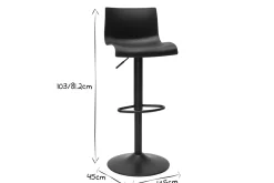 Miliboo Tabouret De Bar-Tabourets de bar réglables design en métal noir (lot de 2) ONA
