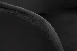 Miliboo Tabouret De Bar-Tabourets de bar réglables en velours noir et métal (lot de 2) AMIKA