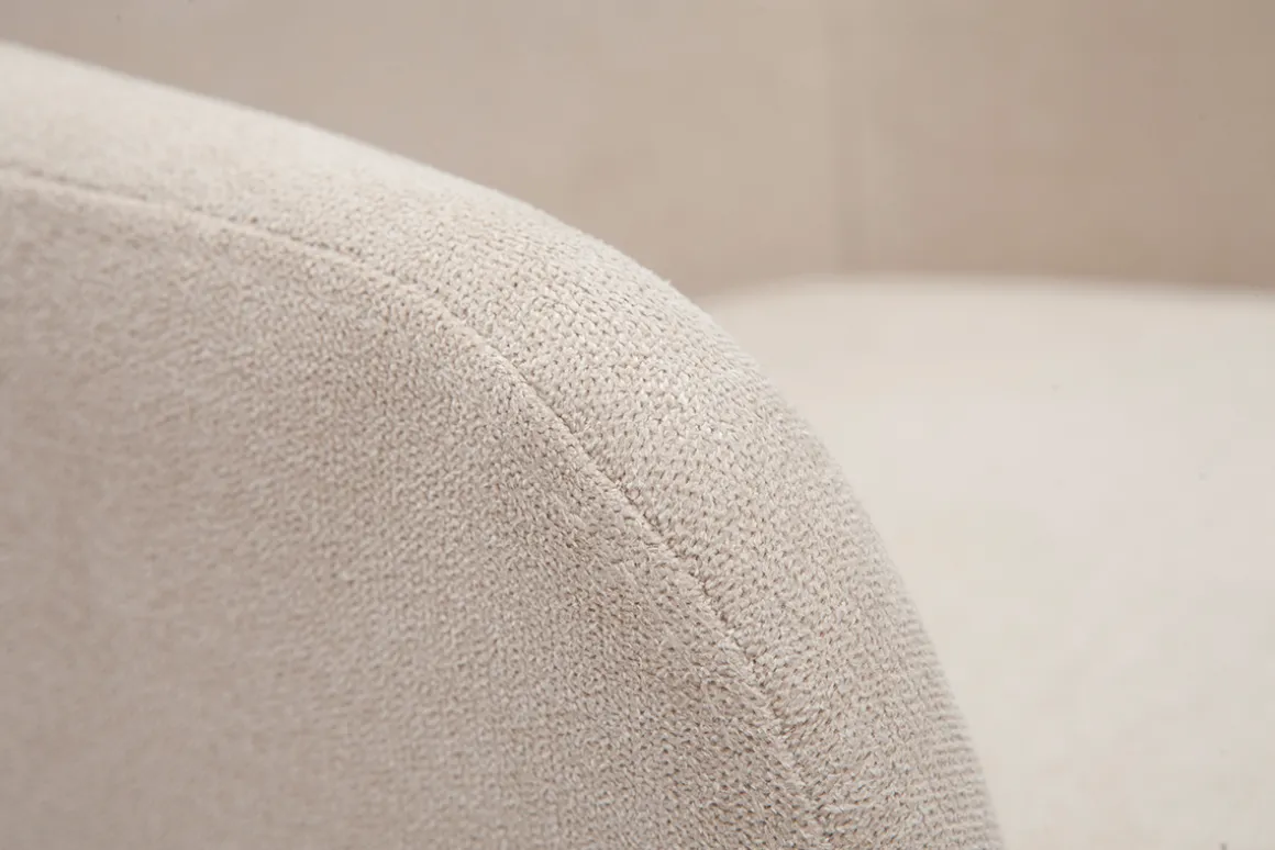 Miliboo Tabouret De Bar-Tabourets de bar réglables tissu effet velours beige et métal (lot de 2) AMIKA