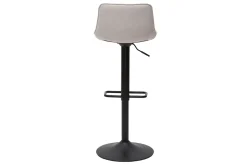 Miliboo Tabouret De Bar-Tabourets de bar réglables pivotants 360° en tissu effet velours texturé beige et métal noir (lot de 2) BOOST