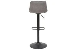Miliboo Tabouret De Bar-Tabourets de bar réglables pivotants 360° en tissu effet velours texturé gris et métal (lot de 2) BOOST